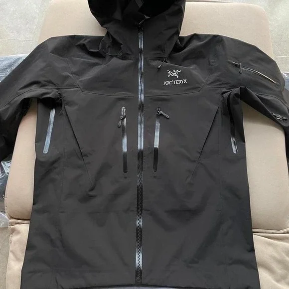 Arc'teryx Alpha SV Gore-Tex Pro Jacket Black Waterproof Shell Hooded Size L - Picture 2 of 6